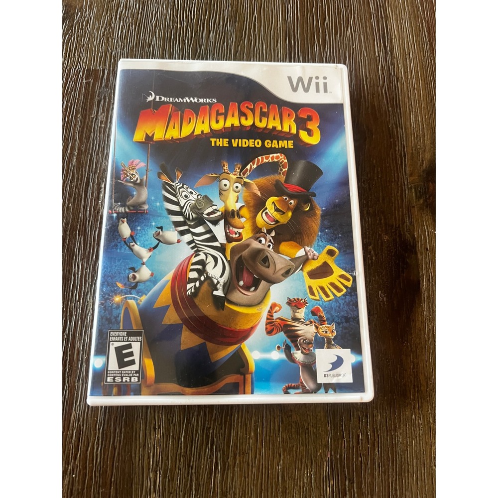 Madagascar 3 The Video Game Nintendo Wii DreamWorks D3Publisher CIB Alex Marty
